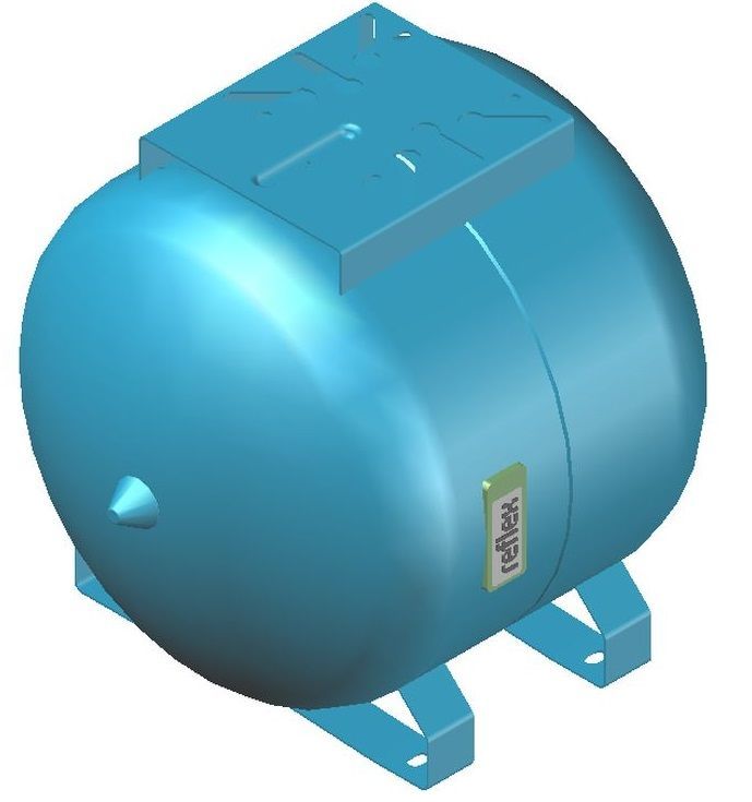 Reflex HW50 Мембранный расширительный бак для систем водоснабжения 50л, PN10, 70°C (синий) / 7200320