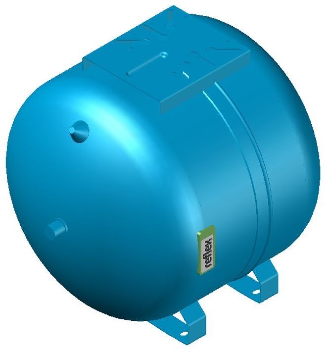 Reflex HW80 Мембранный расширительный бак для систем водоснабжения 80л, PN10, 70°C (синий) / 7200340